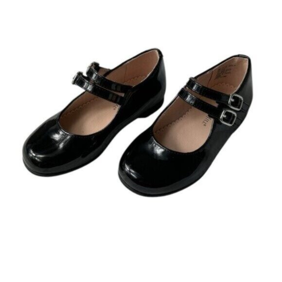 Christie & Jill Toddler Girls Black Mary Jane Party Fancy Shoes 8 - Picture 4 of 7
